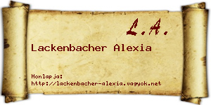 Lackenbacher Alexia névjegykártya